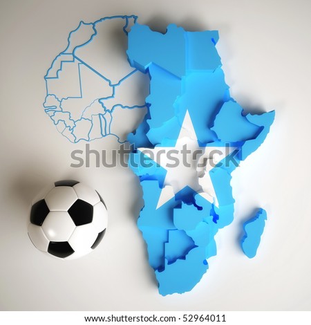 map of somalia in africa. Somalia Flag On Map Of Africa