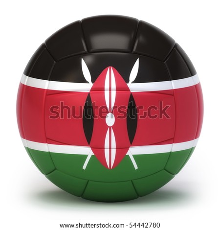 stock photo : Kenyan flag on