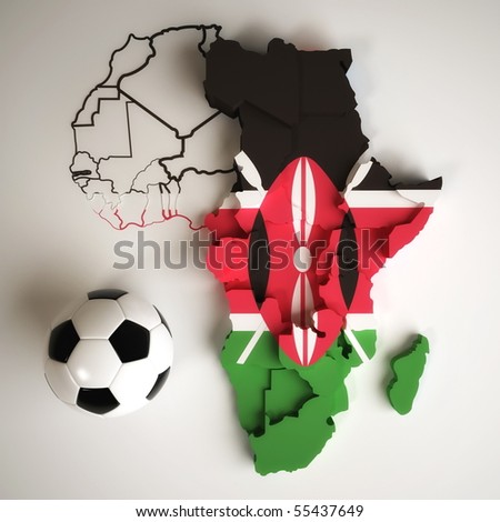 kenya africa flag. stock photo : Kenyan flag on