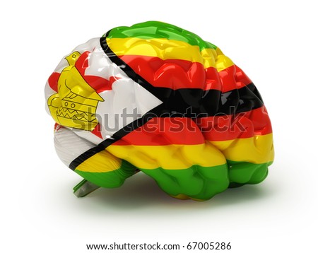 stock photo : Zimbabwe flag on