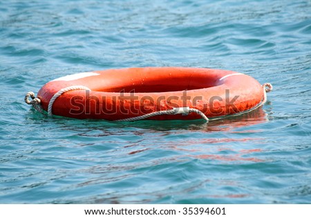 life saver floating on water