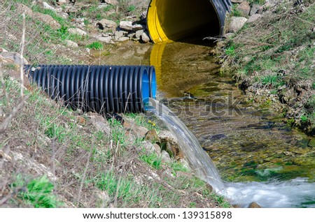 Waste water pipe polluting environment