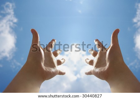 Hands and sun