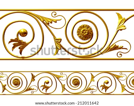 golden Ornament, you can use this single element to create a frieze. This complements my ninety degree angle items for a circle or corner. See set, decorative ornaments, in my portfolio