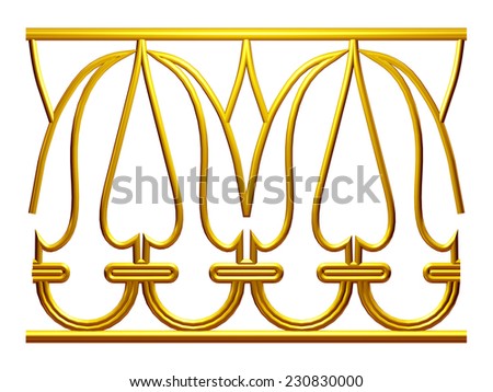 ornamental Element for a frieze, border or frame. This complements my ninety degree angle items for a circle or corner. See set, decorative ornaments, in my portfolio