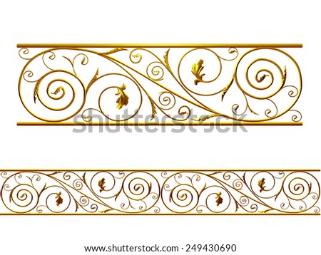 Ornamental Segment for a frieze, border or frame. This complements my ninety degree angle items for a circle or corner: Ornament 61. See Set -Decorative Ornaments- in my portfolio