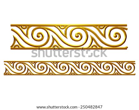 Ornamental Segment for a frieze, border or frame. This complements my ninety degree angle items for a circle or corner: Ornament 62. See Set -Decorative Ornaments- in my portfolio