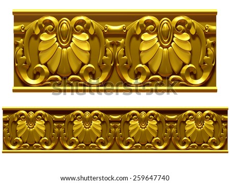 golden ornamental segment, \