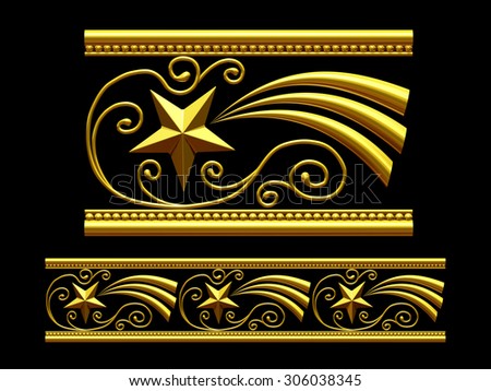golden ornamental segment, \