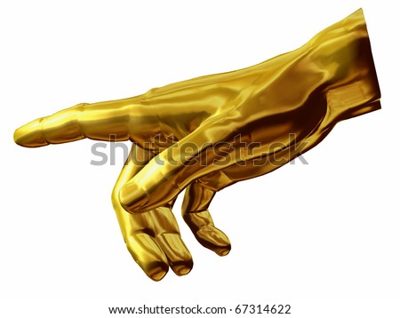 stock photo : golden Hand with