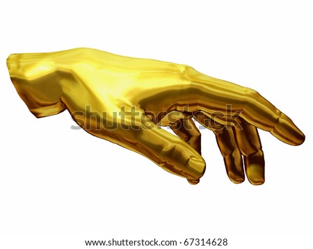 stock photo : golden Hand with