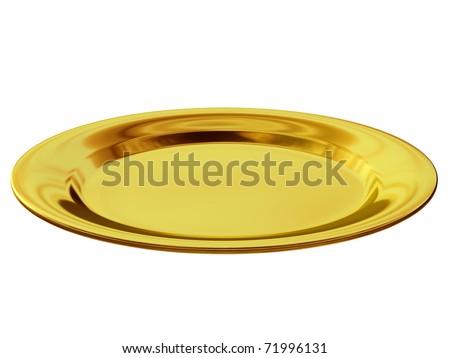 Golden Plate Stock Photo 71996131 : Shutterstock