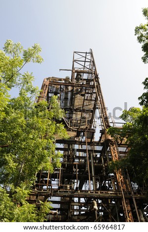 BHOPAL - NOVEMBER 17: The main part of the gas plant that leaked gas of the Union Carbide Gas Plant  in Bhopal - India on November 17, 2010.
