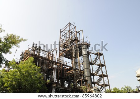 BHOPAL - NOVEMBER 17: A   view of the area of the gas plant that leaked MIC gas at the Union Carbide Gas Plant  in Bhopal - India on November 17, 2010.