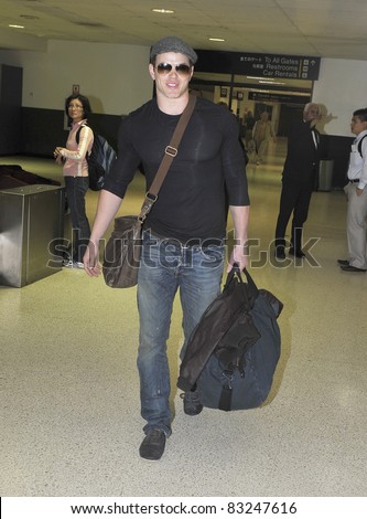 LOS ANGELES-APRIL 23: Twilight actor Kellan Lutz at LAX airport. April 23 in Los Angeles, California 2011