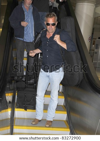 LOS ANGELES-MARCH 14: Actor Kevin Costner at LAX airport. March 14 in Los Angeles, California 2011
