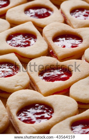 closeup of traditional czech christmas pastry with marmalade