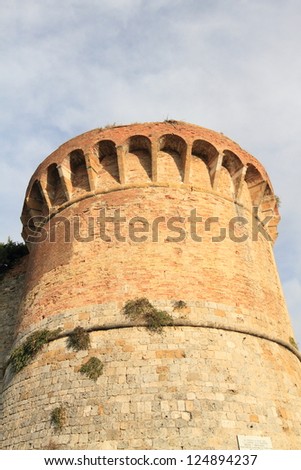 medieval San Gimignano castle tower, unesco world heritage, Italy