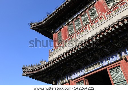 oriental design of Beijing Forbidden City palace, China