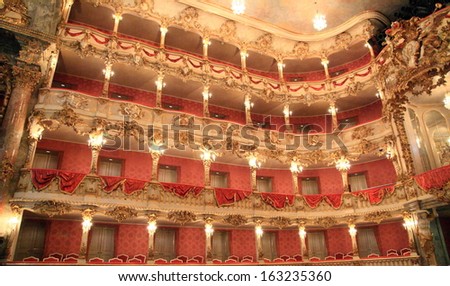Munich,Germany- May 18: Baroque Opera House Of Munich Palace (Residenz), On May 18, 2011 In Munich, Germany. It Is The Former Royal Opera House Of The Bavarian Monarchs In Munich City Center.