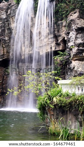 waterfall of Hong Kong park