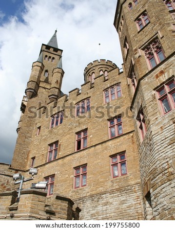 Burg Hohenzollern, medieval landmark castle near Stuttgart, Germany