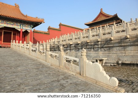 oriental design of Beijing forbidden city royal courtyard