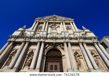 baroque architecture of Cathedral of Venice, Italy