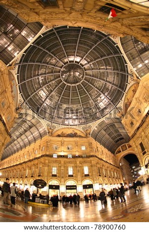 MILAN, ITALY - NOVEMBER 17: Galleria Vittorio Emanuele II records one of the highest retail property rents in Milan property market on November 17, 2010 in Milan, Italy.