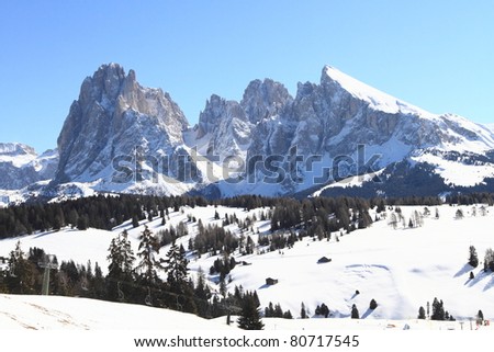 Dolomites mountain or the Italian Alps, unesco natural world heritage in Italy