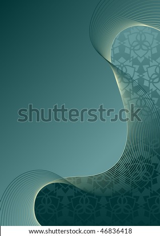 ornate turquoise background - raster copy. see vector format in my gallery