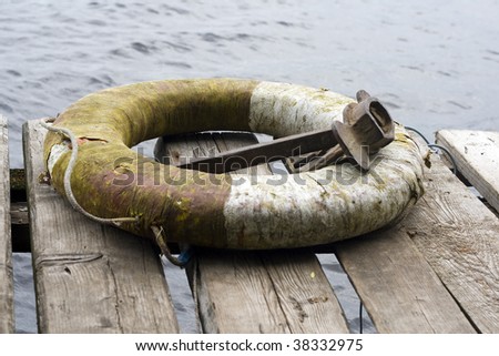 ring-buoy and anchor
