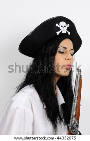 powerful pirate woman. attractive