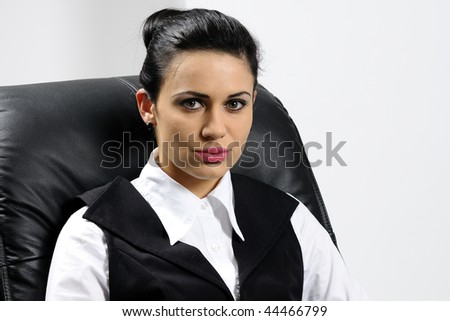 portrait of serious manager
