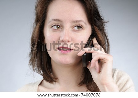 business woman communicating