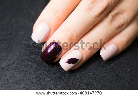 Beautifully manicured fingernails
