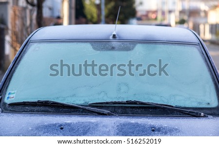 frozen windshield