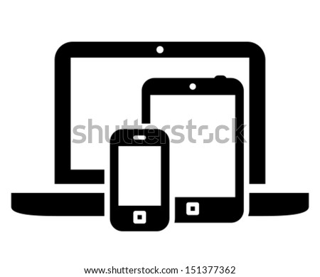Mobile Devices Icon Illustration vectorielle libre de droits 151377362