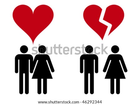 in love icons. stock vector : Love icons.