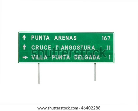 Sign-post isolated on the white background
