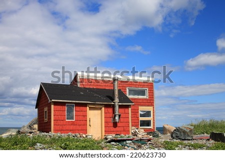 Remote fishing camp on the Atlantic coast of Canada