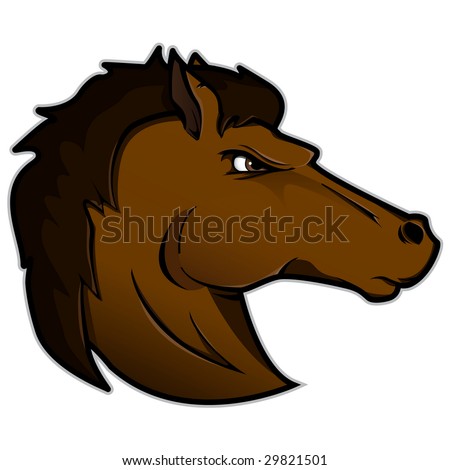 stock vector Illustration of a horse head