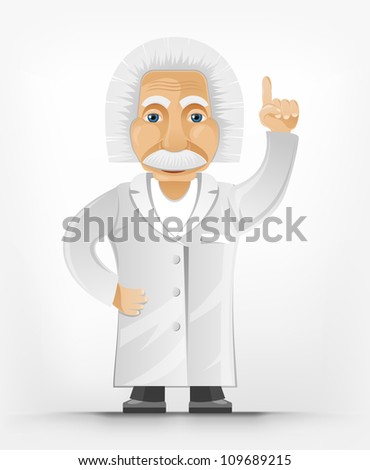 Cartoon Character Einstein Isolated on Grey Gradient Background Idea Vector EPS 10 Cartoon Character Einstein Isolated on Grey Gradient Background Idea Vector EPS 10