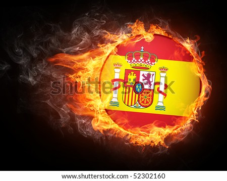 stock photo : Spain Flag in