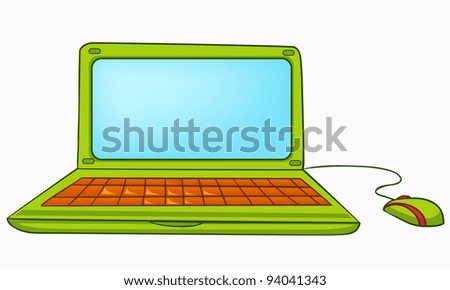 cartoon laptop image