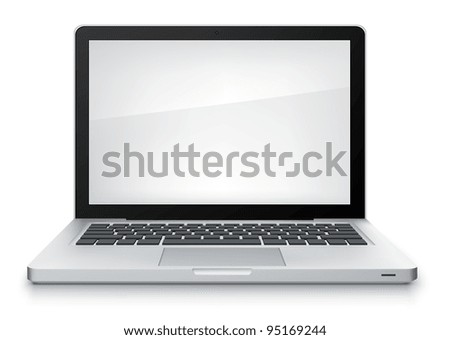 Laptop Isolated on White Background Vector Illustration. Laptop Isolated on White Background Vector Illustration.