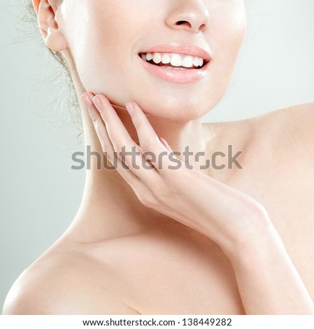Beautiful smile of a young woman Beautiful smile of a young woman