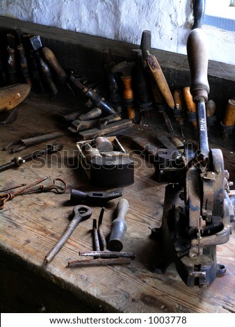 Shoemakers tool bench