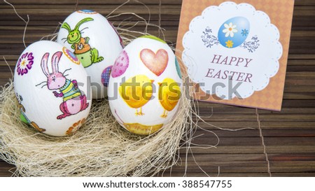 ester eggs in bird\'s net