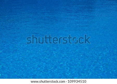 The background of pure water in the swimming pool of blue color